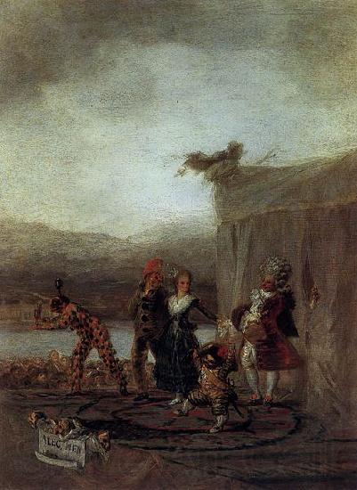 Francisco de Goya The Strolling Players Norge oil painting art